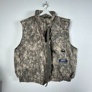 DHG Dutch Harbor Gear Men’s Insulated Camo Tactical Vest 3XL Green Packable New